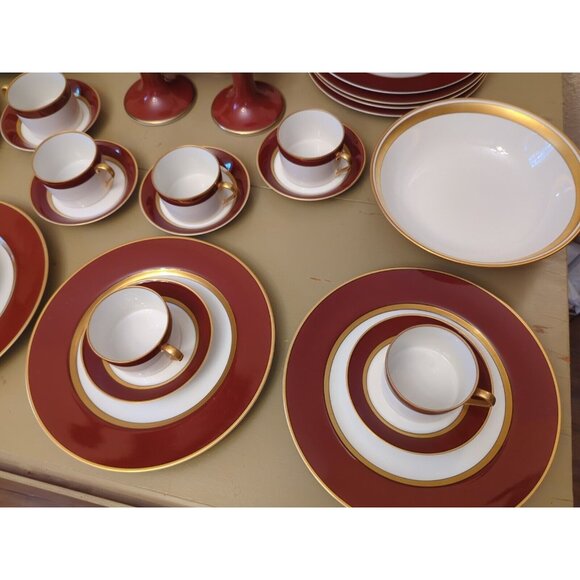 VTG Fitz & Floyd Renaissance Cinnabar 8 Pc Setting 1978 Veg & Soup Bowls 31‎ Pcs - Picture 6 of 9